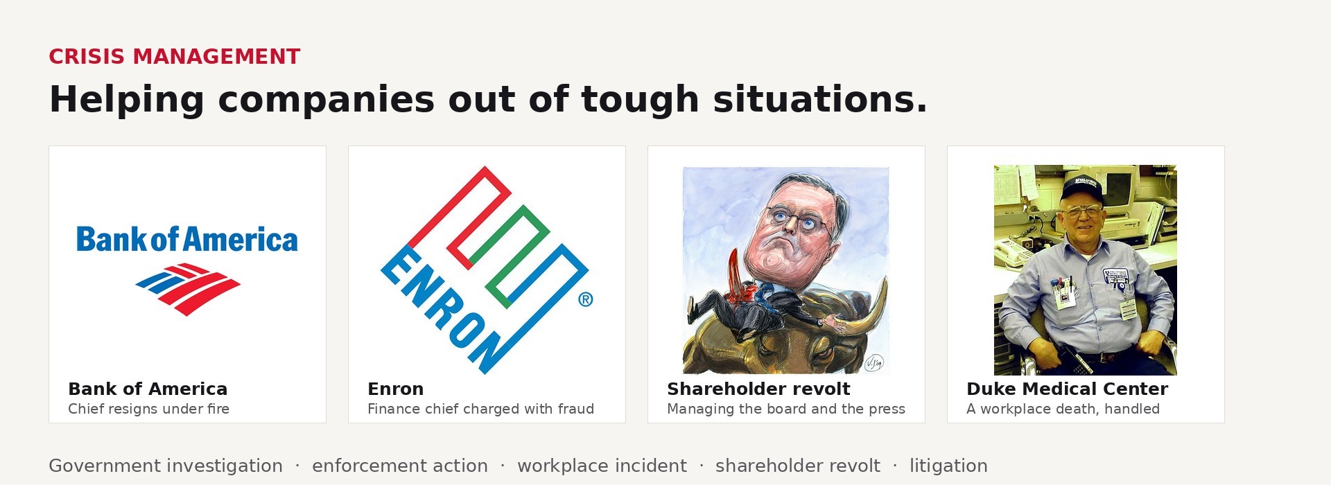 Crisis and reputation