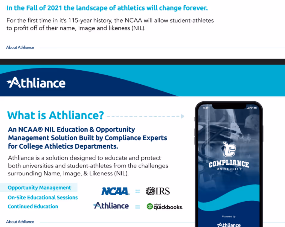 Athliance Beginnings