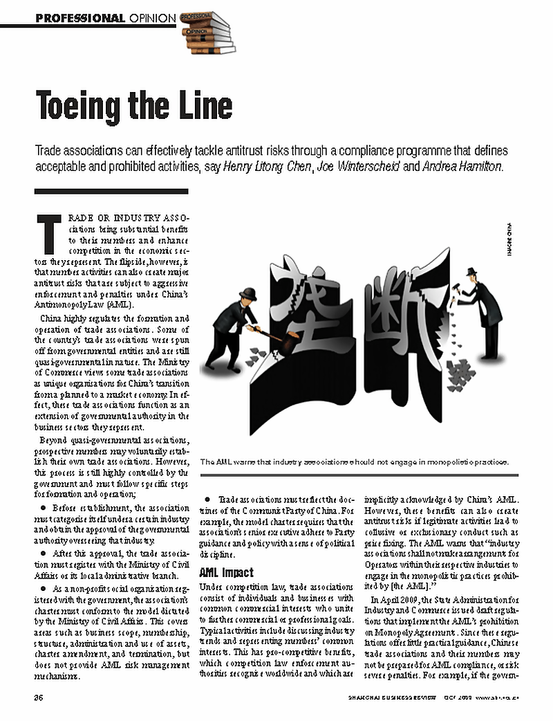 MWE China Law Offices Shanghai Business Review Oct09 Page